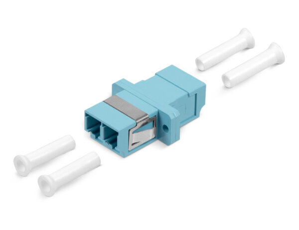 cabeus dlc-dlc-mm-om3 проходной соединитель lc-lc duplex, mm-om3(для многомодового кабеля), корпус пластмассовый (sc adapter simplex dimension)