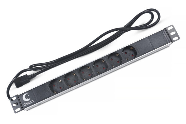 блок евророзеток для 19" шкафов 10а cabeus pdu-6p-2iec 6 розеток