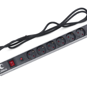 Блок евророзеток для 19" шкафов 16А Cabeus PDU-6P-F-2EU 6 розеток