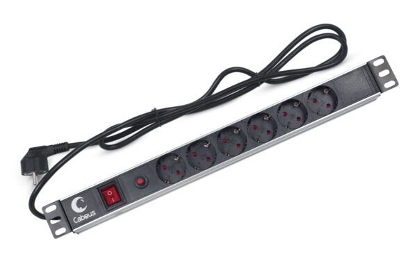 блок евророзеток для 19" шкафов 16а cabeus pdu-6p-f-2eu 6 розеток