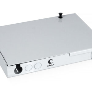 Cabeus JJT-8-SC Бокс оптический настенный на 8 SC (LC duplex) со сплайс-кассетой и КДЗС (без пигтейлов и проходных адаптеров)