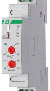 Реле напряжения CP-710 (однофазный; контроль верхнего и нижнего значений напряжения; монтаж на DIN-рейке 35мм; 230В 16А 1P IP20) F&F EA04.009.001