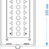 cabeus o-db-100p (out) коробка распределительная на 100 пар, 350х190х95 мм, ip 54, для улицы