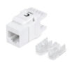 cabeus kj-rj45-cat.5e-180 degree вставка keystone jack rj-45(8p8c), 180 градусов, категория 5e, dual idc (110&krone type), белая