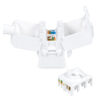 cabeus kj-rj45-cat.6a-180-toolless вставка keystone jack rj-45(8p8c), 180 градусов, категория 6a, без инструмента toolless, белая