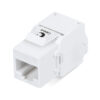 cabeus kj-rj45-cat.6a-180-toolless вставка keystone jack rj-45(8p8c), 180 градусов, категория 6a, без инструмента toolless, белая