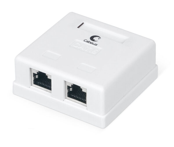 компьютерная розетка rj-45 cabeus ws-8p8c-cat.6-sh-2