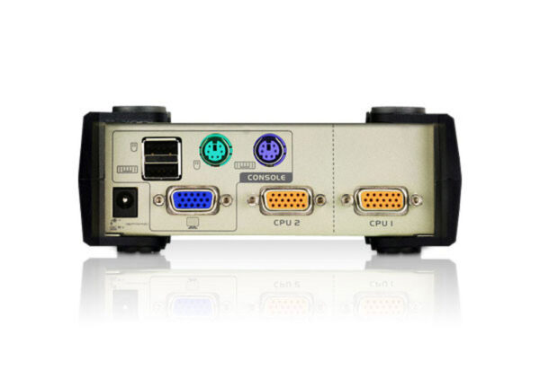 aten cs82u-at переключатель, электрон., kvm, 1 user ps2/usb+vga, 2 cpu ps2/usb+vga, со шнурами ps2/usb 2х1.2м., 2048x1536, настол., исп.стандарт.шнуры, без osd, некаскад.