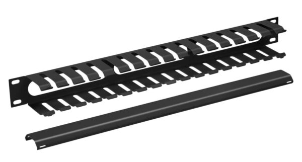 органайзер для кабеля 1u с крышкой cabeus jb07-1u-bk