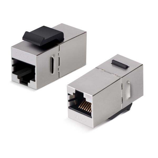 cabeus ca-kj-8p8c-c6-sh проходной адаптер формата keystone, rj45-rj45 (8p8c), категория 6, экранированный