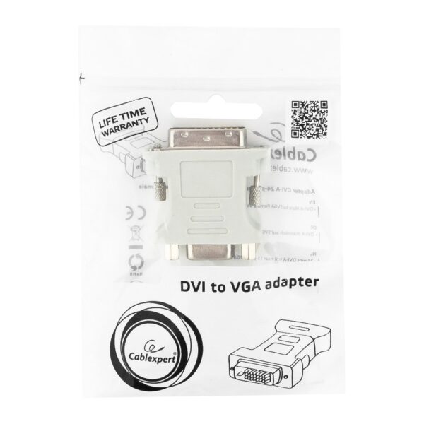 переходник dvi-i -> vga cablexpert a-dvi-vga, 29m/15f, пакет