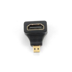 Переходник HDMI <- microHDMI Cablexpert A-HDMI-FDML, 19F/19M, угловой, золотые разъемы, пакет