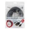 кабель hdmi-vga cablexpert a-hdmi-vga-03-5m, 19m/15m + 3.5jack, 5м, черный, позол.разъемы, пакет