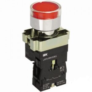 IEK BBT50-BW-K04 Кнопка LAY5-BW3461 с подсв. красн. 1з