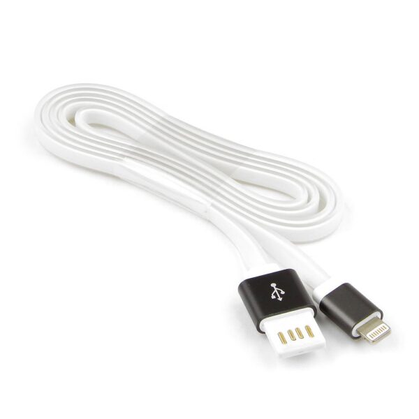 кабель usb 2.0 cablexpert cc-apusbgy1m, am/lightning 8p, 1м, мультиразъем usb a, силиконовый шнур, разъемы темно-серый металлик, пакет