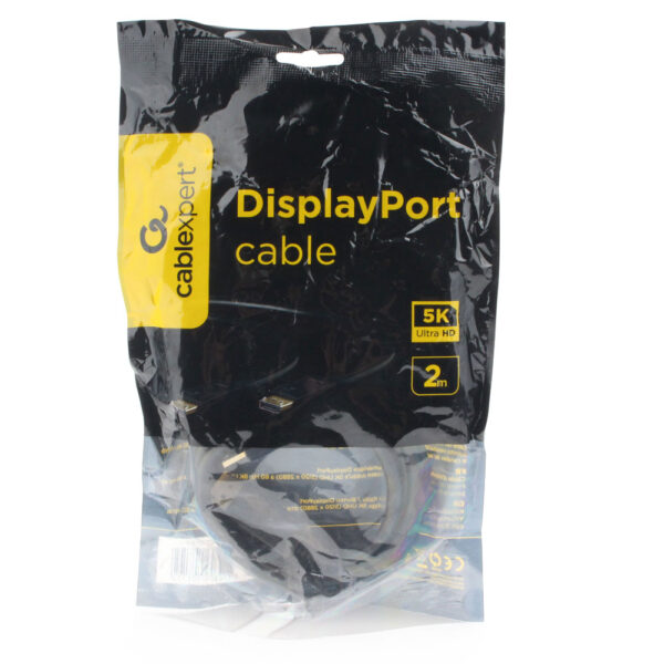 кабель displayport cablexpert cc-dp3-2m, v1.3, 2м, 20m/20m, черный, экран, пакет