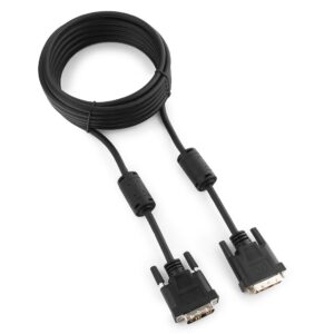 Кабель DVI-D single link Cablexpert CC-DVI-BK-15, 19M/19M, 4.5м, черный, экран, феррит.кольца, пакет