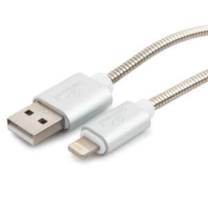 Кабель Cablexpert для Apple CC-G-APUSB02S-1.8M, AM/Lightning, серия Gold, длина 1.8м, серебро, блистер