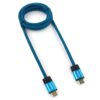 кабель hdmi cablexpert, серия gold, 1,8 м, v1.4, m/m, синий, позол.разъемы, алюминиевый корпус, нейлоновая оплетка, коробка