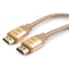 кабель hdmi cablexpert, серия gold, 10 м, v1.4, m/m, золотой, позол.разъемы, алюминиевый корпус, нейлоновая оплетка, коробка