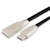 кабель usb 2.0 cablexpert cc-g-usbc01bk-0.5m, am/type-c, серия gold, длина 0.5м, черный, блистер
