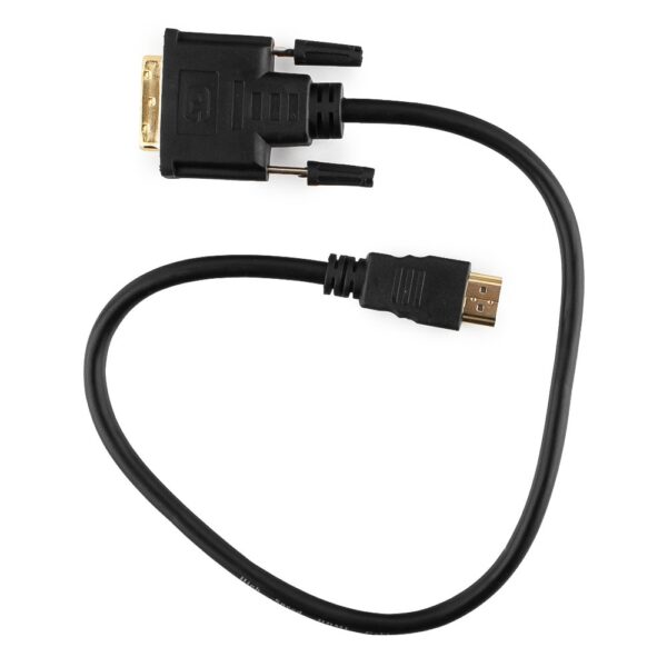 кабель hdmi-dvi cablexpert cc-hdmi-dvi-0.5m, 19m/19m, 0.5м, single link, черный, позол.разъемы, экран, пакет