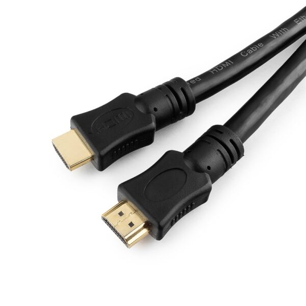 кабель hdmi cablexpert cc-hdmi4-15, 4.5м, v2.0, 19m/19m, черный, позол.разъемы, экран, пакет