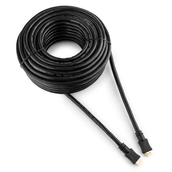 кабель hdmi cablexpert cc-hdmi4-20m, 20м, v2.0, 19m/19m, черный, позол.разъемы, экран, пакет