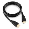 кабель hdmi cablexpert cc-hdmi4-6, 1.8м, v2.0, 19m/19m, черный, позол.разъемы, экран, пакет