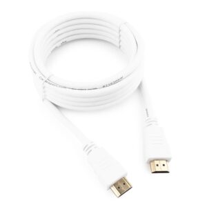 Кабель HDMI Cablexpert CC-HDMI4-W-10, 3м, v2.0, 19M/19M, белый, позол.разъемы, экран, пакет