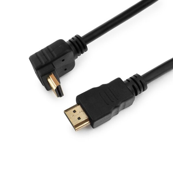 кабель hdmi cablexpert cc-hdmi490-10, 3.0м, v1.4, 19m/19m, углов. разъем, черный, позол.разъемы, экран, пакет