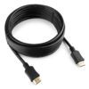 кабель hdmi cablexpert cc-hdmi4l-15, 4.5м, v1.4, 19m/19m, серия light, черный, позол.разъемы, экран, пакет