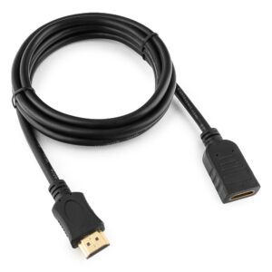 Удлинитель кабеля HDMI Cablexpert CC-HDMI4X-6, 1.8м, v2.0, 19M/19F, черный, позол.разъемы, экран, пакет
