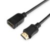 удлинитель кабеля hdmi cablexpert cc-hdmi4x-6, 1.8м, v2.0, 19m/19f, черный, позол.разъемы, экран, пакет