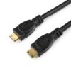 кабель minihdmi-minihdmi cablexpert cc-hdmicc-6, v2.0, 19m/19m, 1.8м, черный, позол.разъемы, экран, пакет