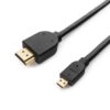 кабель hdmi-microhdmi cablexpert cc-hdmid-6, v1.3, 19m/19m, 1.8м, черный, позол.разъемы, экран, пакет
