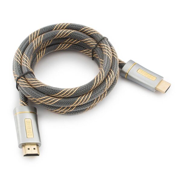 кабель hdmi cablexpert, серия platinum, 1,8 м, v2.0, m/m, позол.разъемы, серебристый металлический корпус, нейлоновая оплетка, блистер