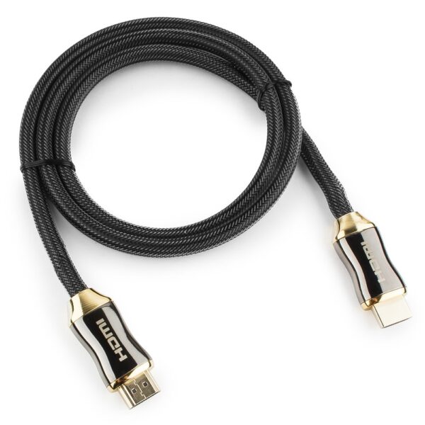 кабель hdmi cablexpert, серия platinum, 1 м., v2.0, m/m, позол.разъемы, титановый металлический корпус, нейлоновая оплетка, блистер