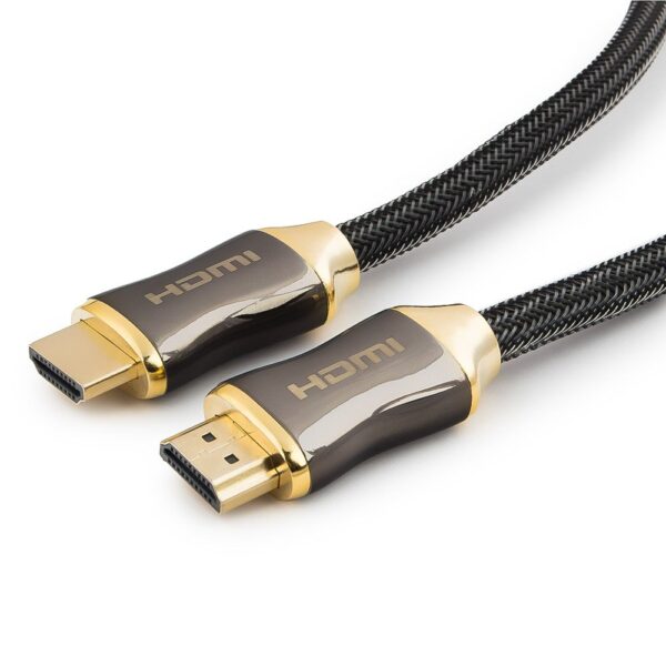 кабель hdmi cablexpert, серия platinum, 3 м, v2.0, m/m, позол.разъемы, титановый металлический корпус, нейлоновая оплетка, блистер