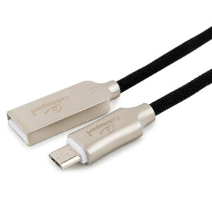 Кабель USB 2.0 Cablexpert CC-P-mUSB02Bk-1.8M, AM/microB, серия Platinum, длина 1.8м, черный, нейлоновая оплетка, блистер