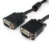 кабель vga premium cablexpert cc-ppvga-5m-b, 15m/15m, 5.0м, черный, двойной экран, феррит.кольца, черный, пакет