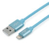кабель cablexpert для apple cc-s-apusb01bl-1m, am/lightning, серия silver, длина 1м, синий, блистер