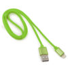 кабель cablexpert для apple cc-s-apusb01gn-1m, am/lightning, серия silver, длина 1м, зеленый, блистер