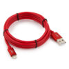 кабель cablexpert для apple cc-s-apusb01r-1.8m, am/lightning, серия silver, длина 1.8м, красный, блистер