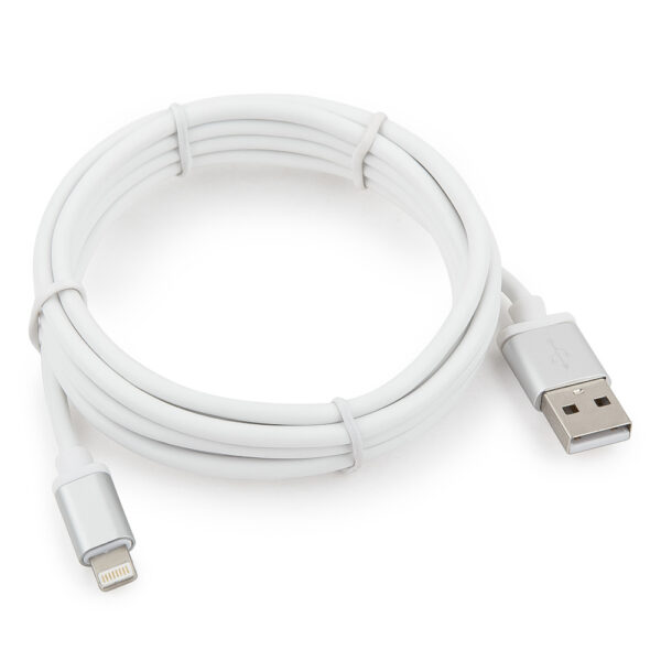 кабель cablexpert для apple cc-s-apusb01w-1m, am/lightning, серия silver, длина 1м, белый, блистер