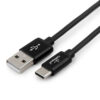 кабель usb 2.0 cablexpert cc-s-usbc01bk-0.5m, am/type-c, серия silver, длина 0.5м, черный, блистер