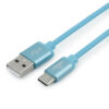 кабель usb 2.0 cablexpert cc-s-usbc01bl-1m, am/type-c, серия silver, длина 1м, синий, блистер