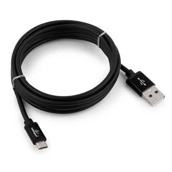 кабель usb 2.0 cablexpert cc-s-musb01bk-1.8m, am/microb, серия silver, длина 1.8м, черный, блистер