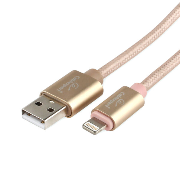 кабель cablexpert для apple cc-u-apusb01gd-1.8m, am/lightning, серия ultra, длина 1.8м, золотой, блистер
