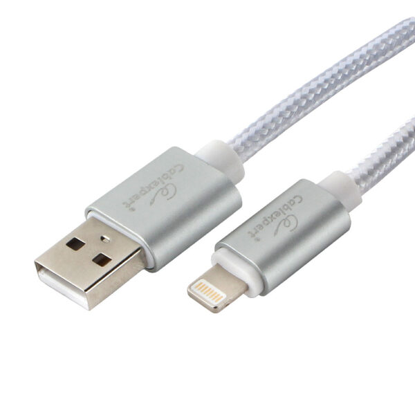 кабель cablexpert для apple cc-u-apusb01s-1.8m, am/lightning, серия ultra, длина 1.8м, серебристый, блистер
